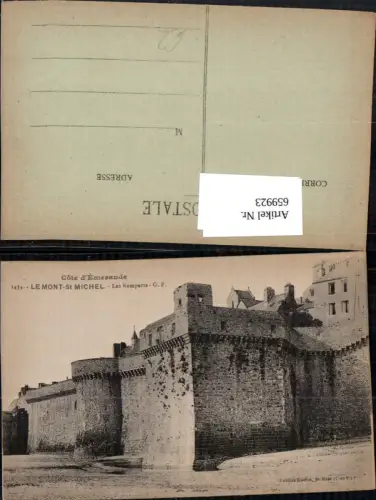 659923,Cote d Emeraude Le Mont-St-Michel Les Remparts France