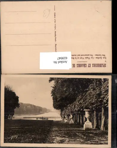 659947,Versailles Les Jardins Le Tapis Vert et le Bassin d Apollon France