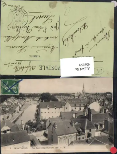 659959,Montargis Vue panoramique vers le Canal France