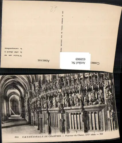 659969,Cathedrale de Chartres Pourtour du Choeur XVI siecle France