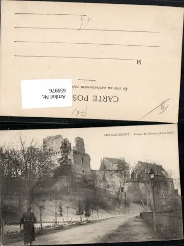 659976,Chateaubriant Ruines du Chateau Cote Nord Schloss France