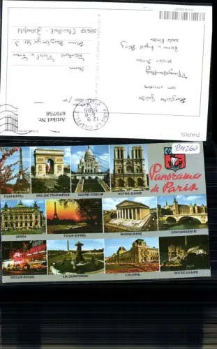 670758,Mehrbild Ak Paris Panorama Madeleine Louvre Opera Conciergerie France
