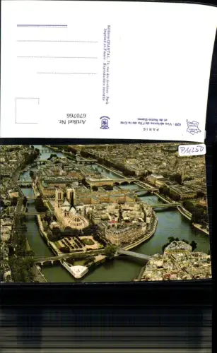 670766,Fliegeraufnahme Paris Vue aerienne de Ille de la Cite et de Notre-Dame France