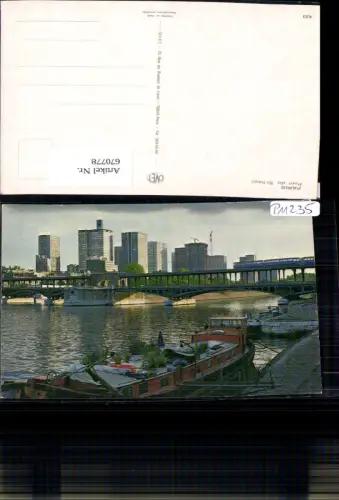 670778,Paris Pont de Bir-Hakeim Brücke Schiff Skyline France