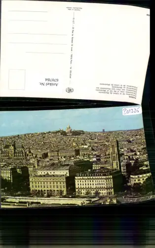 670784,Paris Panorama de la colline de Montmartre France