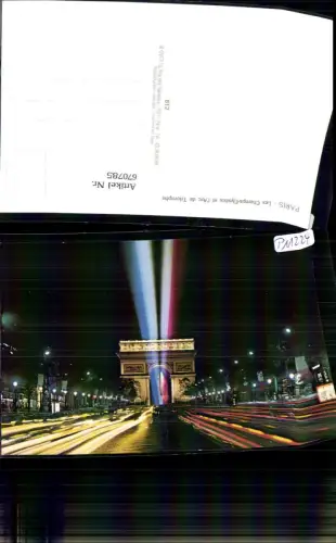 670785,Paris Les Champs-Elysees et l Arc de Triomphe Beleuchtet Patriotik France