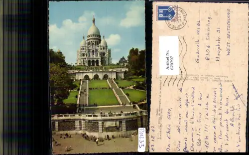 670797,Paris Montmartre et la basilique du Sacre-Coeur France