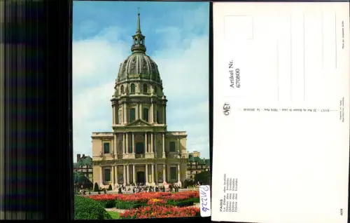 670800,Paris Le Dome des Invalides France
