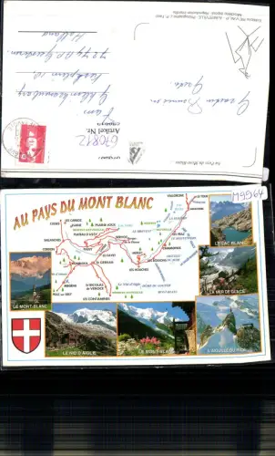 670812,Lagekarte Mont Blanc Chamonix-Mont-Blanc Le Lac Blanc La mer de Glace France