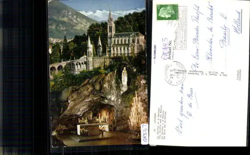 670843,Lourdes La Grotte et la Basilique Religion France