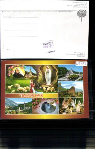 670844,Mehrbild Ak Lourdes L Apparition les Sanctuaires le Chateau Fort Religion France