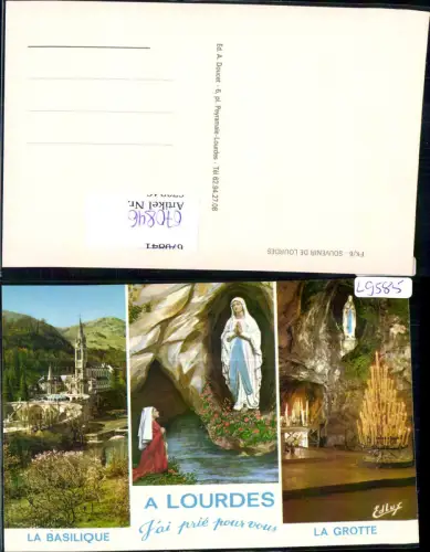 670846,Mehrbild Ak Lourdes La Basilique La Grotte Religion France