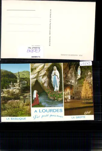 670849,Mehrbild Ak Lourdes La Basilique La Grotte Religion France