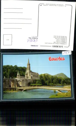 670851,Lourdes La Basilique le Gave et les nouveaux ponts Religion France