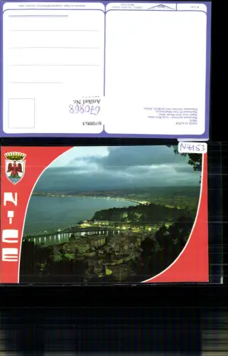 670868,Nice Nizza Panorama nocturne vu du Mont-Alban Nachtansicht v. Albanberg France