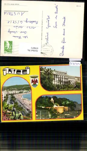 670871,Mehrbild Ak Nice Nizza Ansichten Küste Hotel France