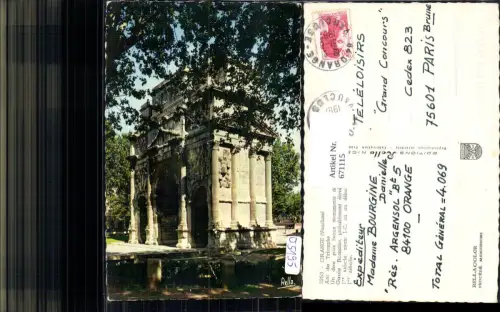 671115,Orange Arc de Triomphe France
