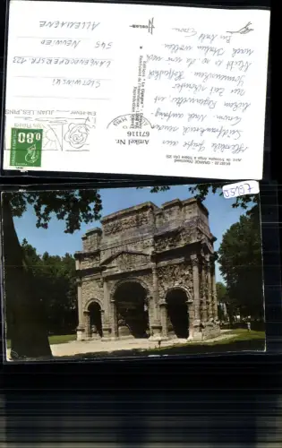 671116,Orange Arc de Tiromphe erige a Tibere France