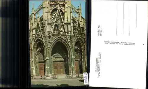 671323,Rouen Portails Saint Maclou don tune partie Eingang Kathedrale France