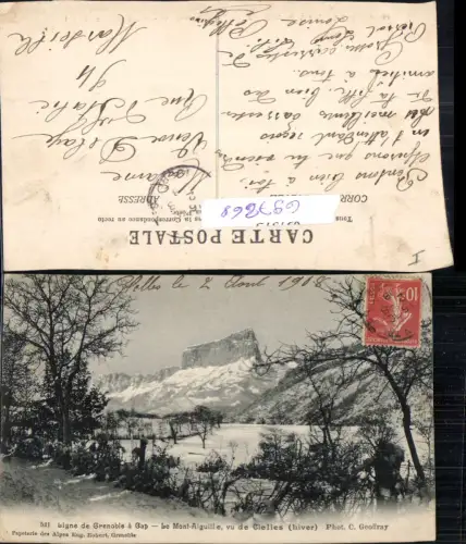 697368 Dauphine Ligne de Grenoble a Gap Le Mont Aiguille vu de Clelles pub Geoffray