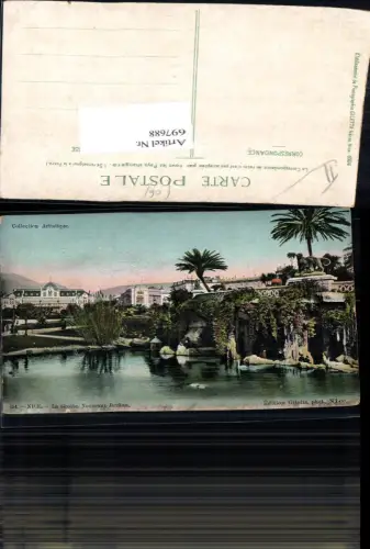 697688 France Ansichtskarte Nice Nizza Grotte Nouveaux Jardins