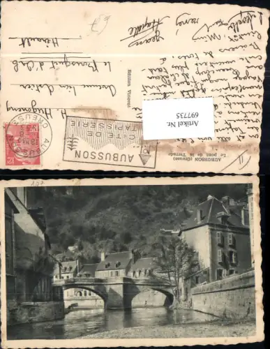697735 France Ansichtskarte Aubusson Creuse Pont de la Terrade
