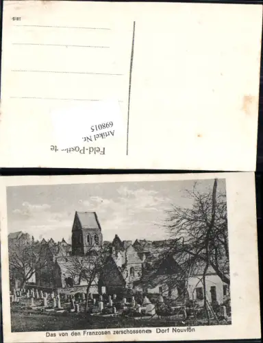 698015 France Nouvion Somme Abbeville Feldpostkarte