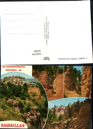 705399 France Mehrbild AK Roussillon Vaucluse Gesteinsformation Felsen