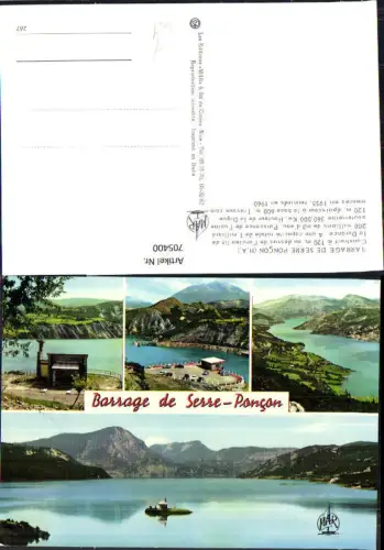 705400 France Mehrbild AK Barrage de Serre-Poncon Talsperre Savines-le-Lac
