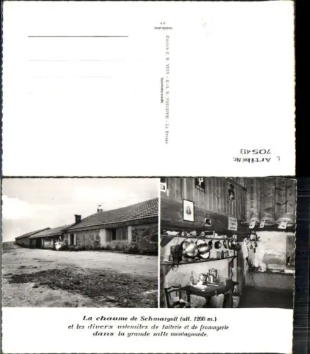 705413 France Mehrbild AK La Bresse Vosges Chaume de Schmargult Interieur Fromagier Käserei