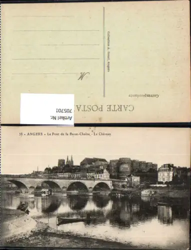705701 France Angers Le Pont de la Basse-Chaine Le Chateau Brücke