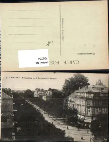 705704 France Angers Perspective sur le Boulevard de Saumur