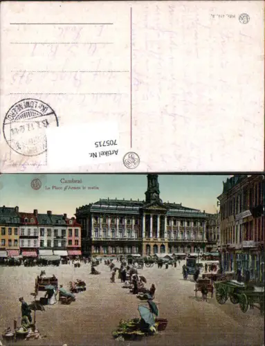 705715 France Cambrai La Place d Armes le matin