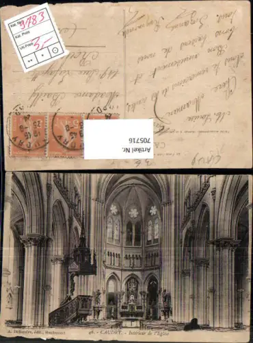 705716 France Caudry Interieur de l Eglise Kirche