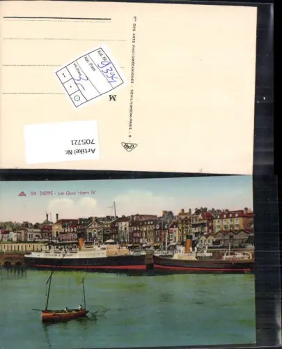 705721 France Dieppe Le Quai Henri IV Fischerboot Fischen