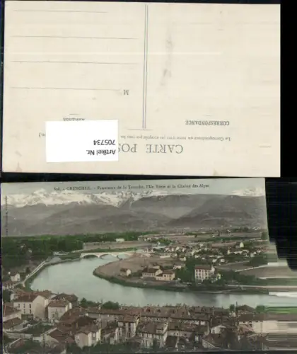 705734 France Grenoble Panorama de la Tronche I Ille Verte et la Chaine des Alpes