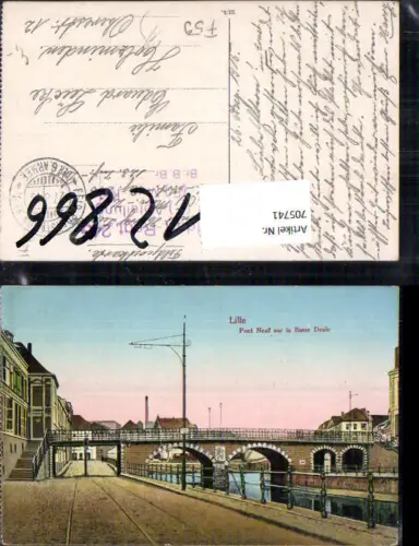 705741 France Lille Pont Neuf sur la Basse Deule Brücke