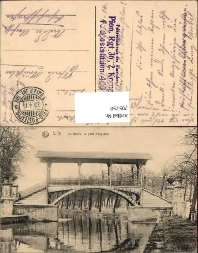 705750 France Lille La Deule Le pont Napoleon Brücke