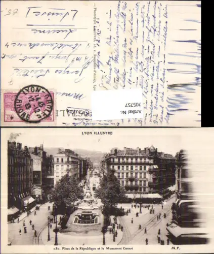 705757 France Lyon Place de la Republique et le Monument Carnot