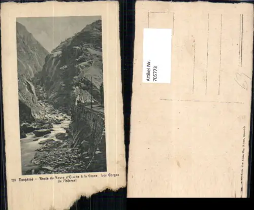 705773 France Dauphine Route du Bourg-d Oisans a la Grave Les Gorges d l Infernet
