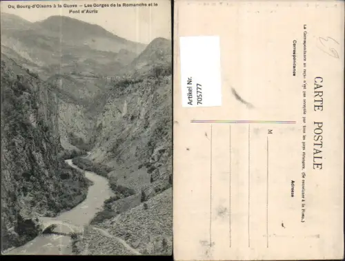 705777 France Du Bourg-d Oisans a la Guave Les Gorges de la Romanche et le Pont d Auris Brücke