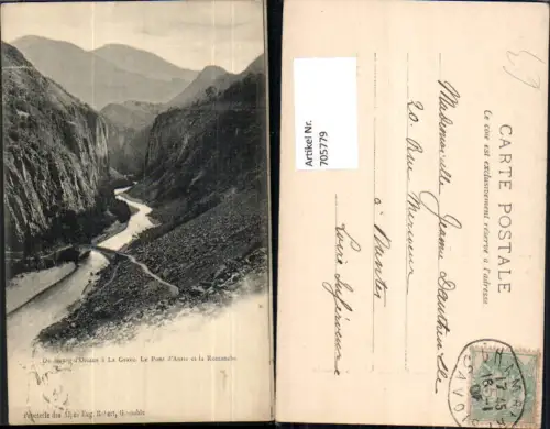 705779 France Du Bourg-d Oisans a La Grave Le Pont d Auris et la Romanche