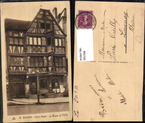 705798 France Saverne Vieille Maison Le Bureau de Police Fachwerkhaus