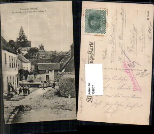 705807 France Craonne Aisne Straßenbild mit öffentlicher Tränke