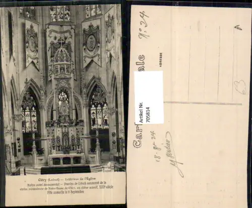 705814 France Clery Loiret Interieur de l Eglise Kirche Inneres