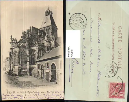 705832 France Falaise Abside de l Eglise Saint-Gervais Kirche