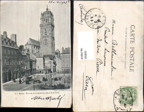 705835 France Rodez Tour de la Cathedrale place de la Cite