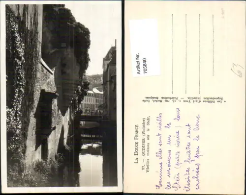 705840 France Quimper Finistere Vieilles maisons sur le Steir Brücke
