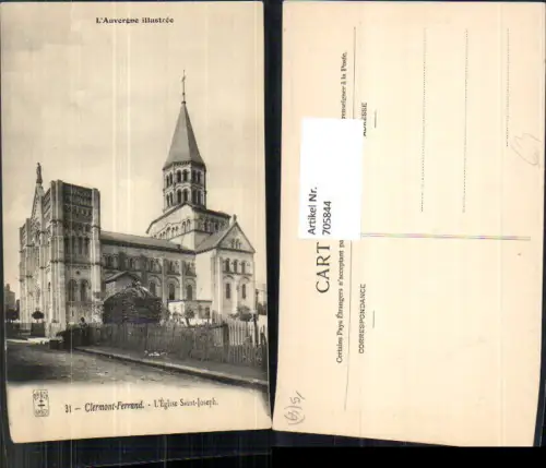 705844 France Clermont-Ferrand L Eglise Saint-Joseph Kirche