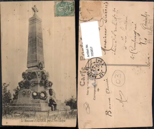 705857 France Le Monument d Auvour pres d Yvre-l Eveque Denkmal